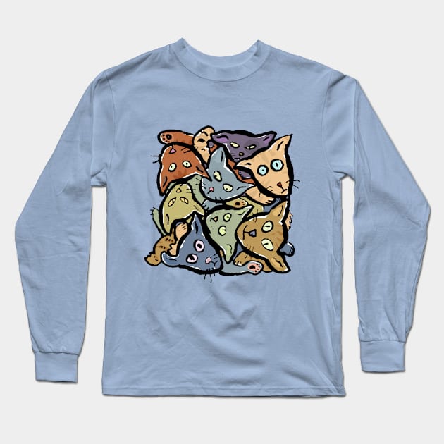 cat cube Long Sleeve T-Shirt by greendeer